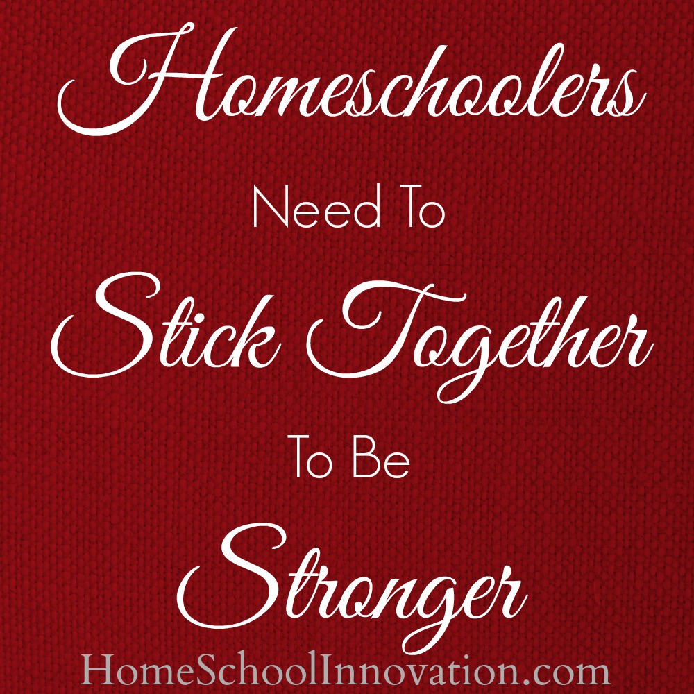 All Homeschoolers Need to Stick Together To Be Stronger